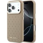 Karl Lagerfeld Pu Perforated Gold Dots Magsafe Case For Iphone 17 Pro Max Beige - (KLHMP17X6PPDKLE)