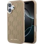 Karl Lagerfeld Pu Perforated Monogram Magsafe Case For Iphone 17 Beige - (KLHMP17S6PPMDPE)