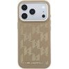 Karl Lagerfeld Pu Perforated Monogram Magsafe Case For Iphone 17 Pro Beige - (KLHMP17L6PPMDPE)