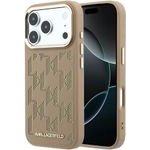 Karl Lagerfeld Pu Perforated Monogram Magsafe Case For Iphone 17 Pro Max Beige - (KLHMP17X6PPMDPE)