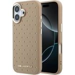 Karl Lagerfeld Pu Perforated Gold Dots Magsafe Case For Iphone 17 Beige - (KLHMP17S6PPDKLE)
