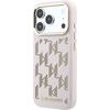 Karl Lagerfeld Pu Perforated Monogram Magsafe Case For Iphone 17 Pro Pink - (KLHMP17L6PPMDPP)