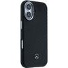 MERCEDES Pu Leather Wood Semi Wrap Magsafe Case For Iphone 17 Black - (MEHMP17S25PFWWPK)