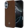 MERCEDES Pu Leather Wood Semi Wrap Magsafe Case For Iphone 17 Camel - (MEHMP17S25PFWWPCA)