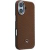 MERCEDES Pu Leather Wood Semi Wrap Magsafe Case For Iphone 17 Camel - (MEHMP17S25PFWWPCA)