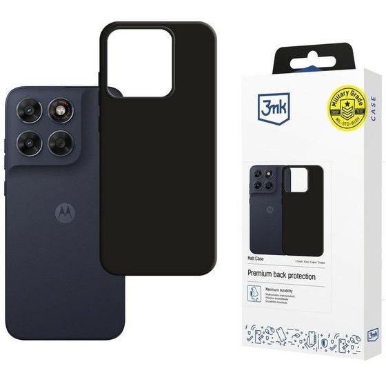 3MK Matt Case For Motorola Moto G87 black