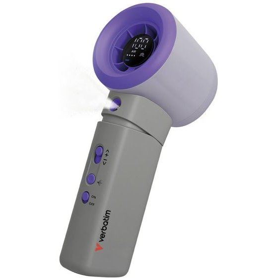 Verbatim Handheld Fan Cool `n` Go Aqua Breeze Purple Grey - (32345)