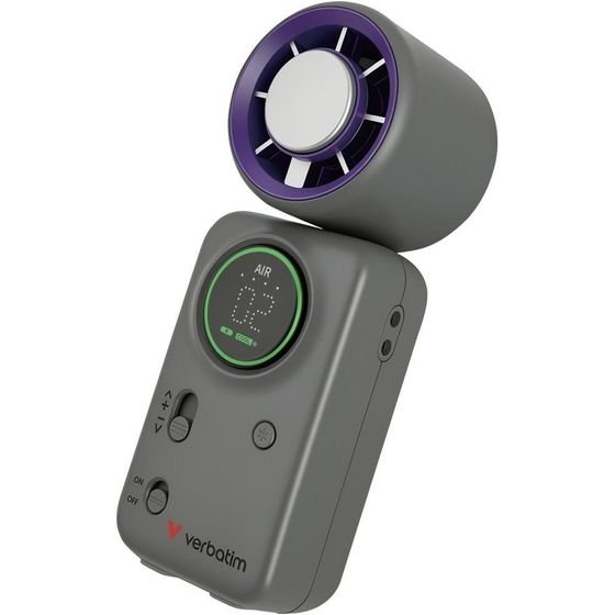 Verbatim Handheld Fan Cool `n` Go Ice Touch Mini Purple Grey - (32347)