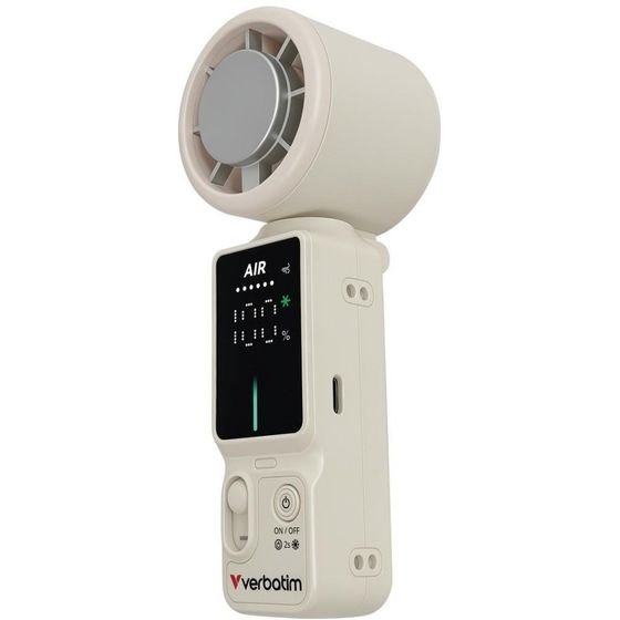 Verbatim Handheld Fan Cool `n` Go Ice Touch Pro White Silver - (32348)