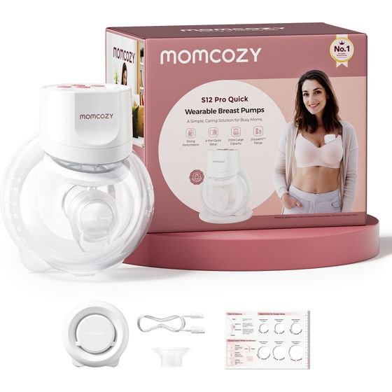 MOMCOZY S12 PRO+ Wearable Breast Pump White Single Pack - (BP335-WH70000B12106-A)