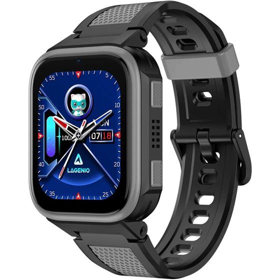 LAGENIO Gps Smartwatch ��� ������ K10, 1.8'', �� ������, 4G, IP68, ����� - (K10-BK)