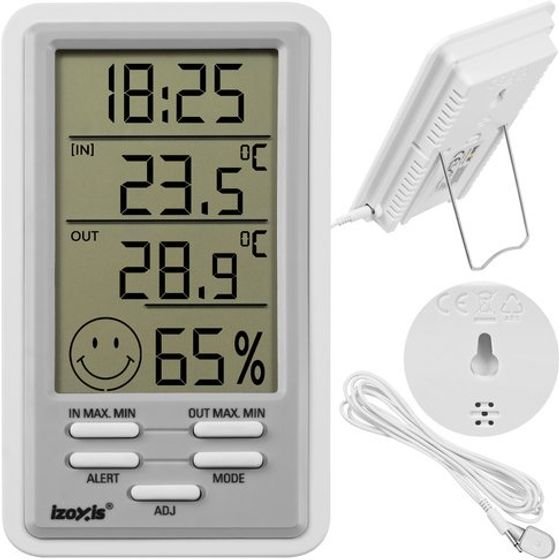 Izoxis Weather Station 14.5x8x2.4cm - (19374-0)
