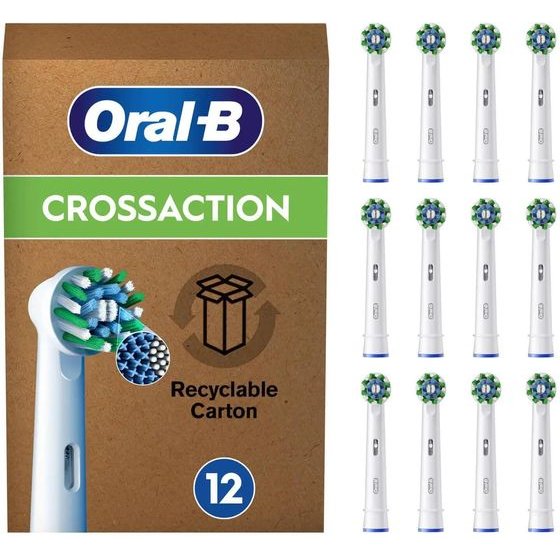 Oral-B Attachable Toothbrush 12x Cross / White - (8006540859827)