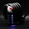 Rockbros RKS531 Bike Lock With 5-Digit code, Steel cable, 180 cm, With Led Lighting - Black - (RKS531-1BK)