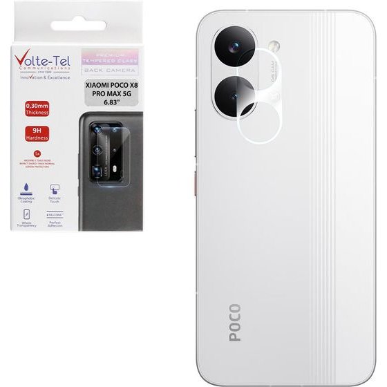 Volte-Tel Camera Tempered Glass Xiaomi Poco X8 Pro Max 5G 6.83in 9H 0.30mm
