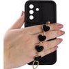 Volte-Tel Silicon Tpu With Strap ���� Samsung A57 5G A576 6.7in Full Camera Protection Black With Black HEARTS