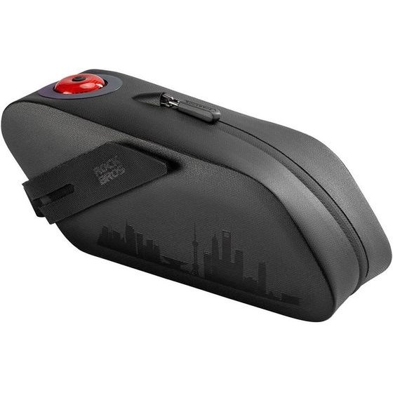 Rockbros AS-078-1 Bicycle Seat Bag With Smart Rear Light 0.8L - Black 5907769391521 - (30130088001)