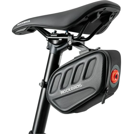Rockbros C61 Bike Saddle Bag With Smart Rear Light 0.45L - Black 5907769391491 - (30130083001)