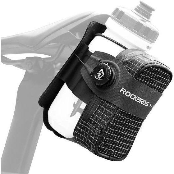 Rockbros P010 0.2L Bike Saddle Bag With 0.6L Bottle Holder - Black 5907769391538 - (30130091001)