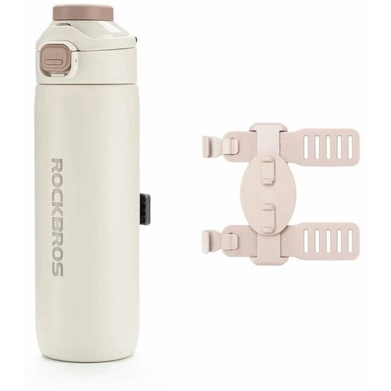 Rockbros S550H-1 700 Ml Thermal Bottle With Magnetic Holder And Mounting Strap - Beige 5907769390555 - (310077101)