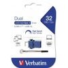 Verbatim USB-A 3.0 / USB-C Flashdrive StoreNGo, 32Gb