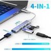 NSP N36 4 In 1 USB-C 3.0 Hub Type C +Otg +Usb 2.0 (3 ports) + Usb 3.0 5GBps (1 port) ALUMINIUM