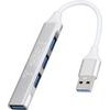 NSP N37 4 In 1 USB-A 3.0 Hub Type A+Usb 2.0 (3 ports) + Usb 3.0 5GBps (1 port) ALUMINIUM