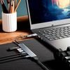 NSP N38 7IN1 Hub With Dual USB-C/USB-A+Otg Connector Usb C 3.1 10GBps (2ports)+Usb 3.0 5GBps +Usb 2.0 480MBps (4port) ALUMINIUM