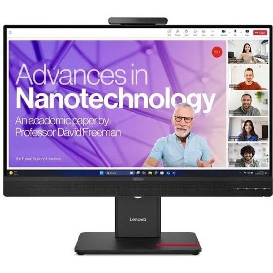 Lenovo Monitor Thinkvision T24-4v 23.8'' Fhd IPS, HDMi, Display Port,USB-C,VGA, Height adjustable,Camera,Speakers, 3YEarsw - (64B6MAT1EU)