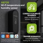 GreenBlue Outdoor Wifi Temperature And Humidity Sensor, Android/iOS, 3.0V DC, LR03x2, IP65, - (GB741)