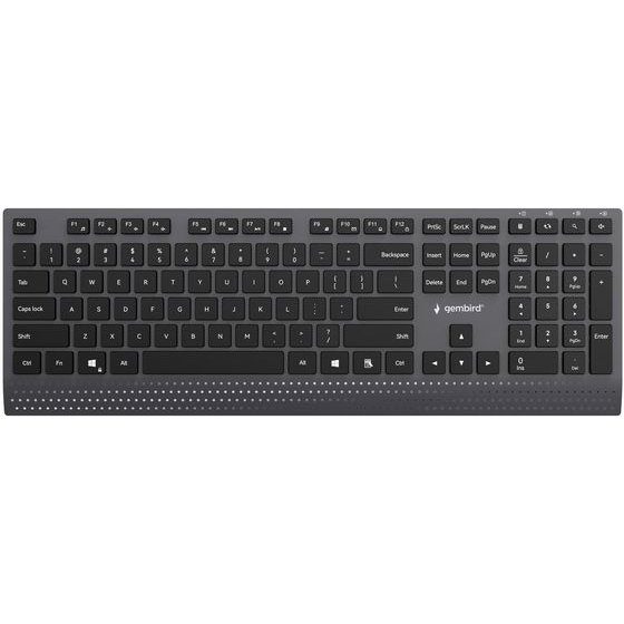 Gembird Slim Wired Multimedia Keyboard With Type-C adapter, Us layout, Black - (KB-MCH-06)