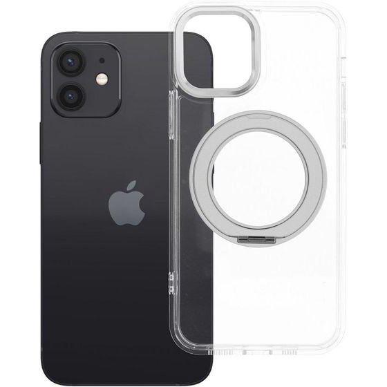 Case For Iphone 12 Frame Circle Stand Compatible With Magsafe Transparent OEM
