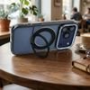 Case For Iphone 13 Frame Circle Stand Compatible With Magsafe Black OEM