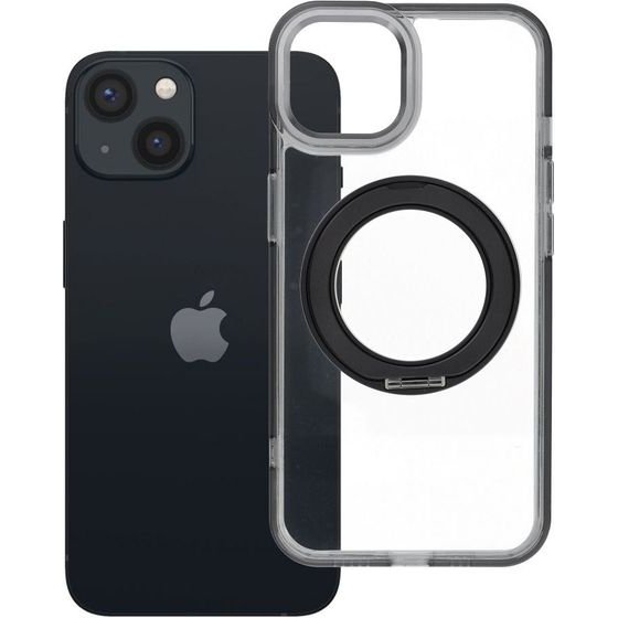 Case For Iphone 13 Frame Circle Stand Compatible With Magsafe Black OEM