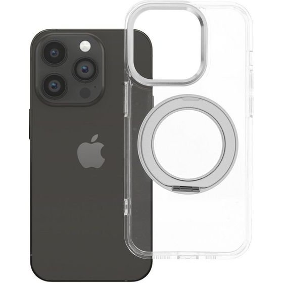 Case For Iphone 14 Pro Frame Circle Stand Compatible With Magsafe Transparent OEM