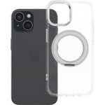 Case For Iphone 15 Frame Circle Stand Compatible With Magsafe Transparent OEM