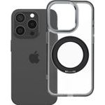 Case For Iphone 15 Pro Frame Circle Stand Compatible With Magsafe Black OEM