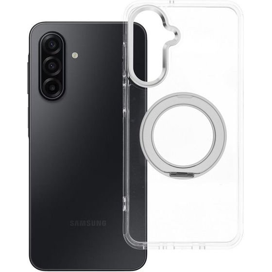 Case For Samsung A17 Frame Circle Stand Compatible With Magsafe Transparent OEM