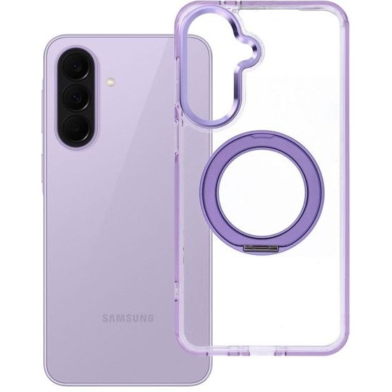 Case For Samsung A37 Frame Circle Stand Compatible With Magsafe Purple OEM