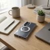 Case For Samsung A57 Frame Circle Stand Compatible With Magsafe Transparent OEM