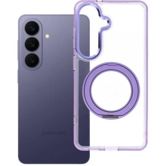 Case For Samsung S26 Frame Circle Stand Compatible With Magsafe Purple OEM