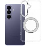 Case For Samsung S26 Frame Circle Stand Compatible With Magsafe Transparent OEM