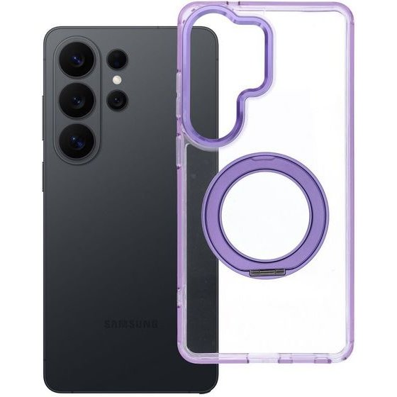 Case For Samsung S26 Ultra Frame Circle Stand Compatible With Magsafe Purple OEM