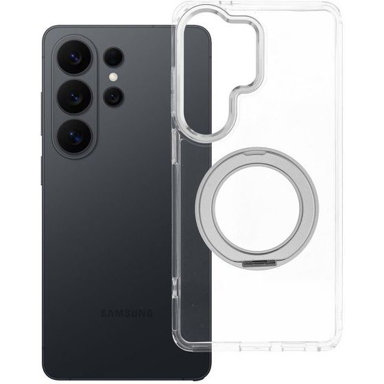 Case For Samsung S26 Ultra Frame Circle Stand Compatible With Magsafe Transparent OEM