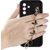Volte-Tel Silicon Tpu With Strap ���� Samsung A37 5G A376 6.7in Full Camera Protection Black With Black BUTTERFLIES