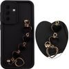 Volte-Tel Silicon Tpu With Strap ���� Samsung A37 5G A376 6.7in Full Camera Protection Black With Black HEARTS