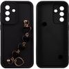 Volte-Tel Silicon Tpu With Strap ���� Samsung A37 5G A376 6.7in Full Camera Protection Black With Black HEARTS
