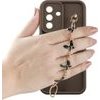 Volte-Tel Silicon Tpu With Strap ���� Samsung A37 5G A376 6.7in Full Camera Protection Brown With White BUTTERFLIES