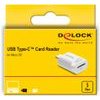 DeLock Card Reader ��� Micro SD, USB-C �������, 5Gbps, ����� - (91427)
