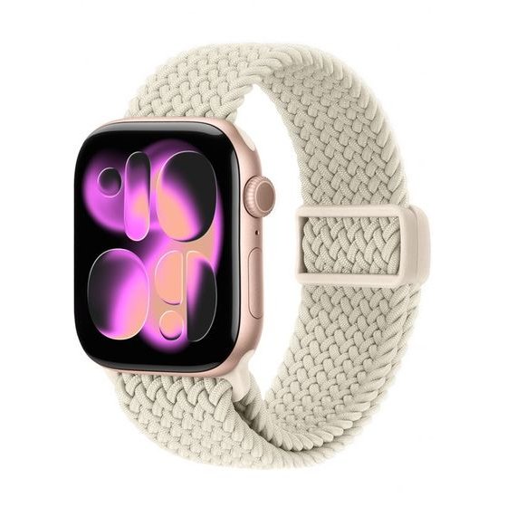 Crong Wave Band - Braided Strap For Apple Watch 38/40/41/42 Mm (beige) - (CRG40WAV2STN)